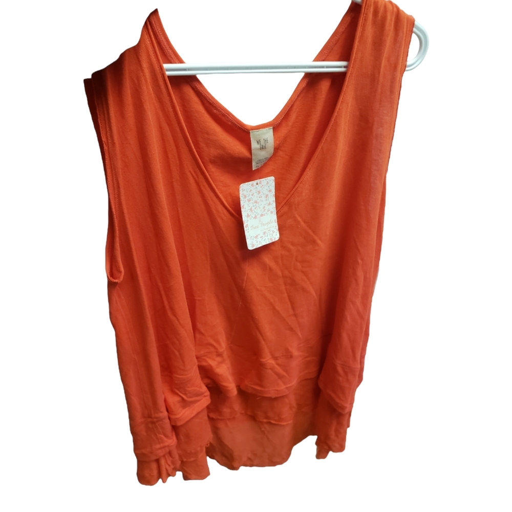 Free People Medium Tank Top Orange NWT